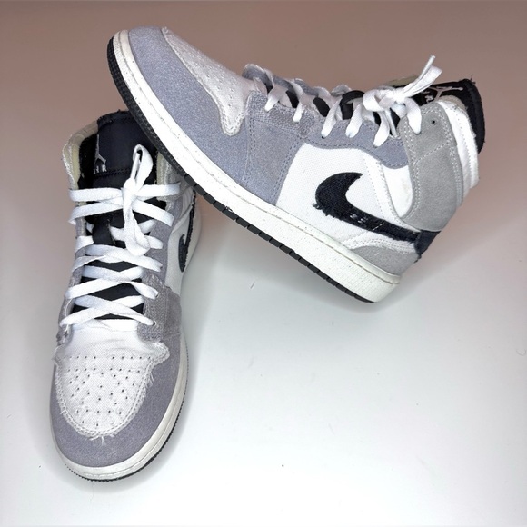 Jordan 1 Mid SE Craft PS Cement Grey Youth SZ 6Y Sneaker FD9091- 002 Shoes - Picture 8 of 9
